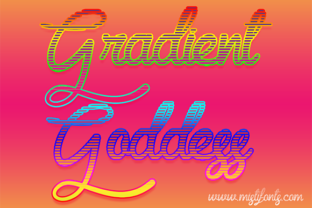 Gradient Goddess: A Bold Typographic Statement